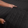 Kit Cobre Leito Colcha Dual Solteiro 2 Peças Matelado Dupla Face Liso Preto 100% Poliéster - 3