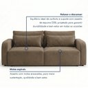 Ver imagem 6 de Sofá Cama 3 Lugares Retrátil e Reclinável 216cm Montreal