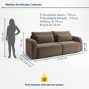 Ver imagem 3 de Sofá Cama 3 Lugares Retrátil e Reclinável 216cm Montreal