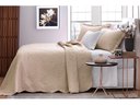 Ver imagem 1 de Kit Cobre Leito Bordado Casal 3 Peças 220x240cm Ipê Bege Bouti Jolitex