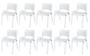 Ver imagem 2 de Cadeira Iso Base Branco Escola, Escritório Branco Kit 10 Un