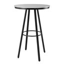 Ver imagem 1 de Mesa Bistro Redonda 70 Cm Estrutura Aço Carbono Base Dourada Boston Branco