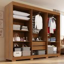 Ver imagem 5 de Guarda-Roupa Casal Malta 6 Portas 2 Gavetas com Pés Yescasa