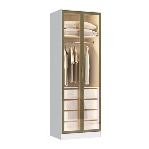 Guarda Roupa Modulado 2 Portas Reflecta Requinte 100% MDF