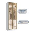 Ver imagem 4 de Guarda Roupa Modulado 2 Portas Reflecta Requinte 100% MDF