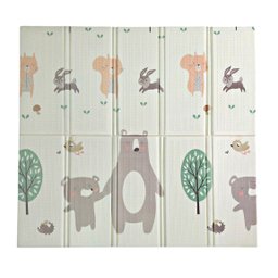 Tapete Infantil Atividades Dobrável 120x120cm Espessura 8mm Urso - 2