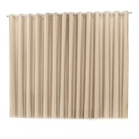 Cortina oxford tecido 6,00x2,80 Para Varão Simples:Avelã