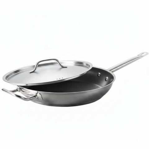 Frigideira com Tampa 3,4l Profissional 32cm Aço Inox Brinox