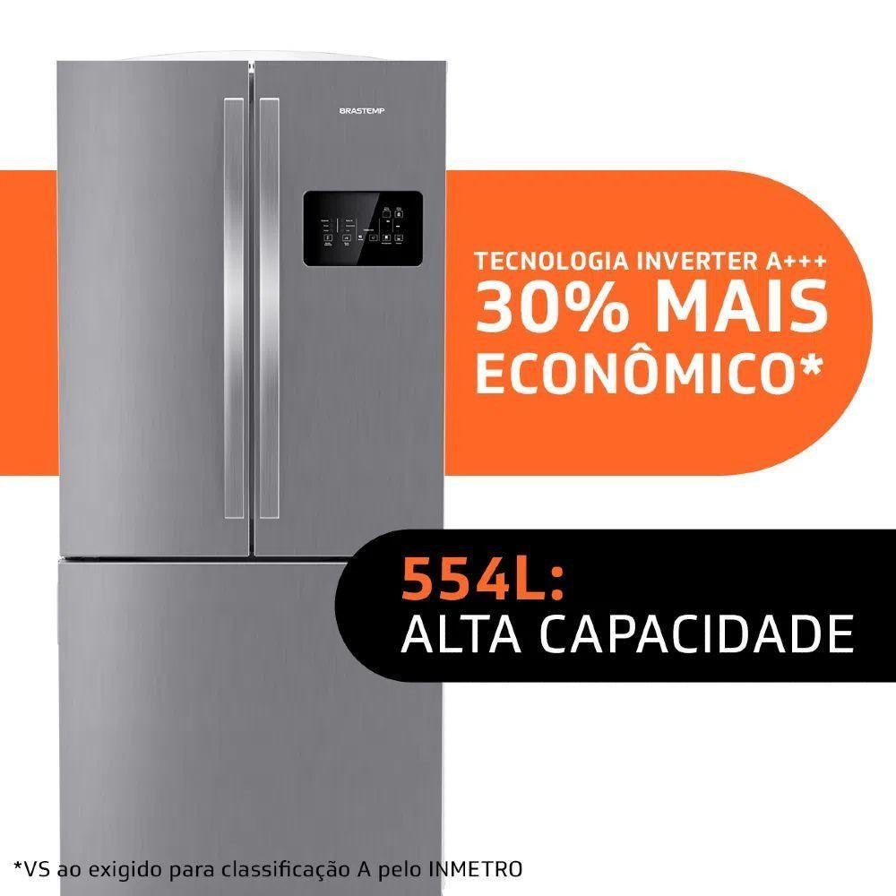 Refrigerador Frost Free 3pts 554l Bro85akana Brastemp Inox 127v - 8