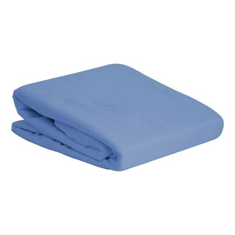 Capa para Colchão Casal 30 Malha Mista 70% Algodão 30% Poliéster 01 Peça Azul Doce Vida