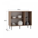 Ver imagem 4 de Cozinha Compacta 4 Peças 9 Portas Madri Espresso Móveis