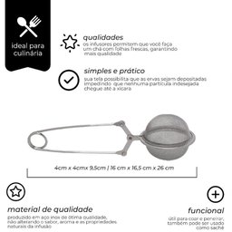 Infusor de Inox com Cabo para Chá - Mimo Style - 9