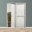 Ver imagem 1 de Porta Balcão Lambril 3 Folhas Alumínio 210x120cm Veneza