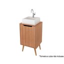 Ver imagem 6 de Balcão P/ Banheiro C/ Pés Bn3641 S/ Cuba C/ 1 Porta 45cm Amêndoa - Tecno Mobili