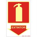 Ver imagem 1 de Placa de Pvc Fotoluminescente Auto-adesiva 20x30cm Extintor - 250 Bd - Sinalize