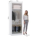 Ver imagem 3 de Guarda Roupa Modulado 79cm 2 Portas Alpes Luciane Móveis