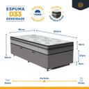 Ver imagem 4 de Cama Box Baú com Colchão Espuma D33 Pillow In Anjos Ortosleep Solteiro King 96 Cm