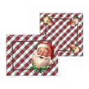 Ver imagem 2 de Kit Jogo Americano + Guardanapo Natal Noel Xadrez Nsw 6 Peças