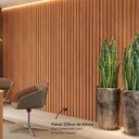 Ver imagem 5 de Painel Ripado de Madeira para Sala Quarto 89x250cm Bairon D03 Freijó - Lyam Decor