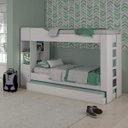 Ver imagem 2 de Treliche Solteiro com Baú e Prateleiras Tókio Espresso Móveis