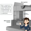 Ver imagem 6 de Treliche Solteiro com Baú e Prateleiras Tókio Espresso Móveis
