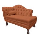 Ver imagem 3 de Recamier Divã Larissa 1,20cm Direito Sala Veludo:terracota/liso