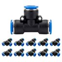 Ver imagem 1 de Conexão União Emenda em "t" 8mm Pu Pneumática Engate Rápido - 10 Peças
