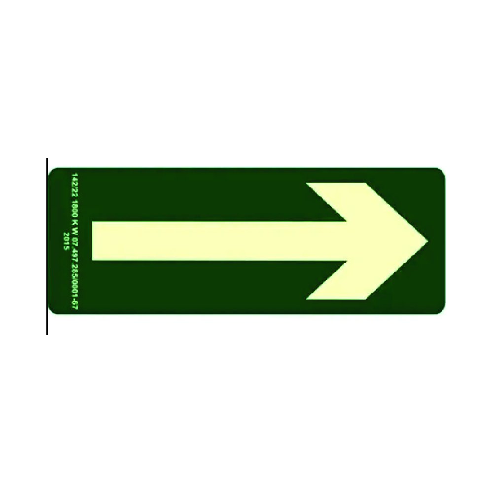 Placa RTF - Seta saida rodapé 7cm x 20cm (kit 5 unidades) - 1