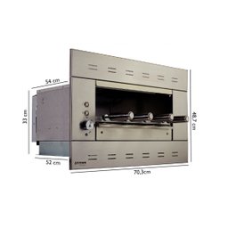 Churrasqueira Elétrica de Embutir Prime 4 Espetos 220v Painel Ventilado Suprema - 3