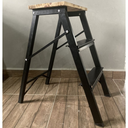 Ver imagem 2 de Escada 3 Degraus Retrátil Dobrável Vira Banquinho Doméstica