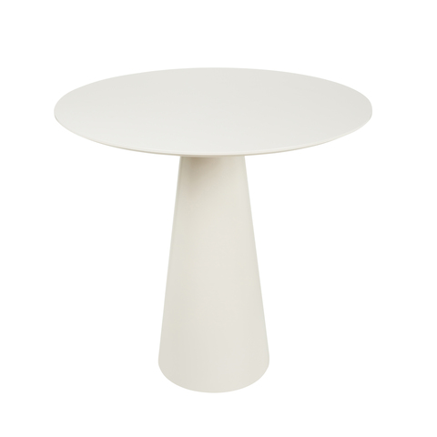 Mesa de Apoio Cone Off White - Tampo 60cm Altura 70cm - Creme