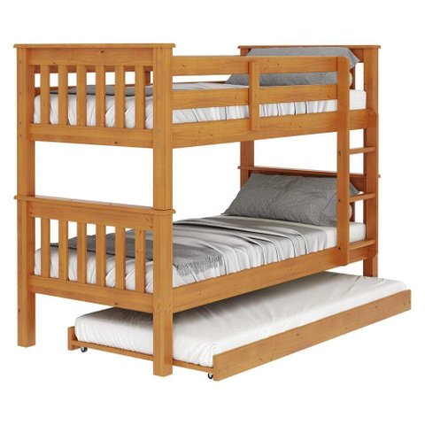 Treliche de Solteiro Madeira Maciça para Colchão 88 X 188 Cm Multimóveis Cr35245 Mel Mel