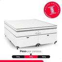 Ver imagem 7 de Cama Box Baú Queen + Colchão Paris Molas Ensacadas Branco Couro Branco/branco