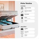 Ver imagem 5 de Cama Box Baú Queen + Colchão Paris Molas Ensacadas Branco Couro Branco/branco