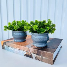 Livro caixa decorativo porta objetos e dupla vaso cachepô - 3