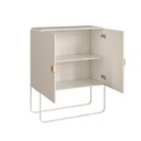 Ver imagem 4 de Balcão Buffet 90cm 2 Portas Orgânico Pé Metal Luna Off White 28065