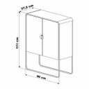 Ver imagem 2 de Balcão Buffet 90cm 2 Portas Orgânico Pé Metal Luna Off White 28065