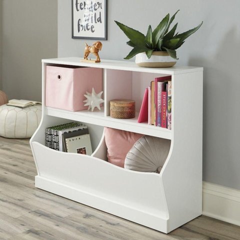 Organizador de Brinquedos Olívia 2 Portas 4 Gavetas MDF 104cm Woodcore