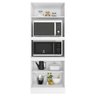 Paneleiro Torre Quente para Forno e Micro-ondas 3 Portas Duna P09 Branco - Mpozenato - 6