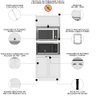 Paneleiro Torre Quente para Forno e Micro-ondas 3 Portas Duna P09 Branco - Mpozenato - 3
