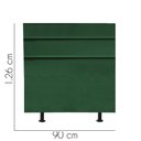 Ver imagem 2 de Cabeceira Estofada Argentina 90cm Solteiro Para Cama Box Quarto Suede Verde - Gat Magazine
