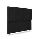 Ver imagem 1 de Cabeceira Estofada Cama Box Queen Carla 160cm Preto