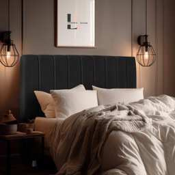 Cabeceira Estofada Cama Box Queen Carla 160cm Preto - 2