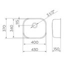 Ver imagem 2 de Cuba Docol Riva 40x34 017002CJ Inox Brilho