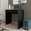Ver imagem 5 de Conjunto Home Office Mesa Escrivaninha Allexa e Armário Multiuso Preto - Desk Design