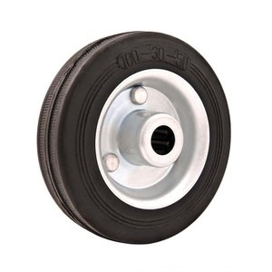 Roda de Borracha 8 Leve 150kg Eixo Rolamento Rolete 20mm Nú
