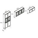 Ver imagem 3 de Cozinha Modulada Bertolini Estilo 3 Peças (2aéreos+1paneleiro) Cpt86 Cinza/grafite-bertolini