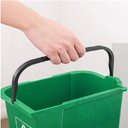 Ver imagem 5 de Lixeira Dupla Coleta Seletiva 16L com Pedal Lixeira Ecologica 2 Divisorias Verde e Cinza Cesto de Li