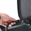 Ver imagem 4 de Lixeira Dupla Coleta Seletiva 16L com Pedal Lixeira Ecologica 2 Divisorias Verde e Cinza Cesto de Li