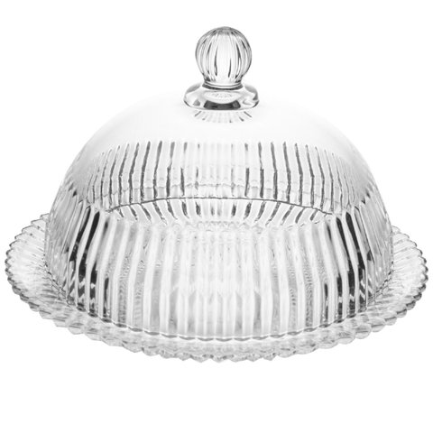 Queijeira de Cristal com Tampa 20x20x13,5cm Wolff